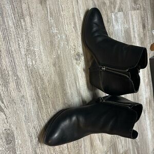 Frye black leather booties